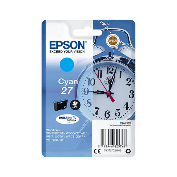 Original Epson T2702 / 27  (C13T27024012) Tinte Cyan