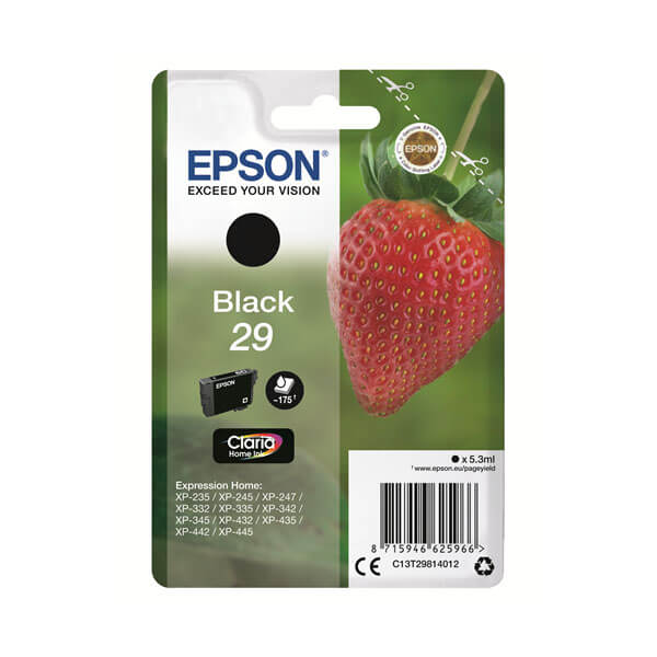 Original Epson (C13T29814012) T2981 / 29 Tinte Black
