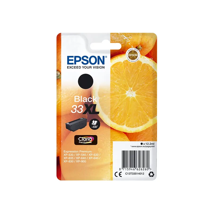 Original Epson 33XL / T3351 Schwarz Druckerpatrone (C13T33514012)