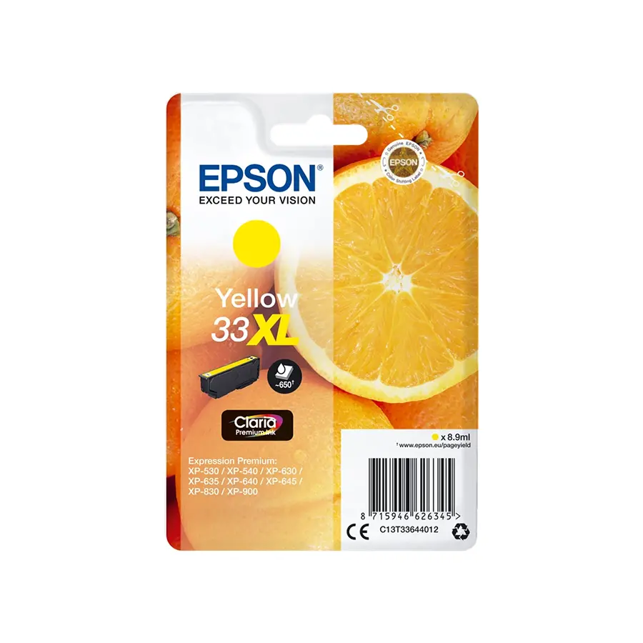 Original Epson 33XL / T3364 Gelb Druckerpatrone (C13T33644012)