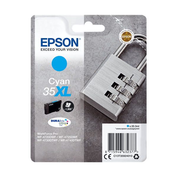 Original Epson (C13T35924010) T35XL Tinte Cyan