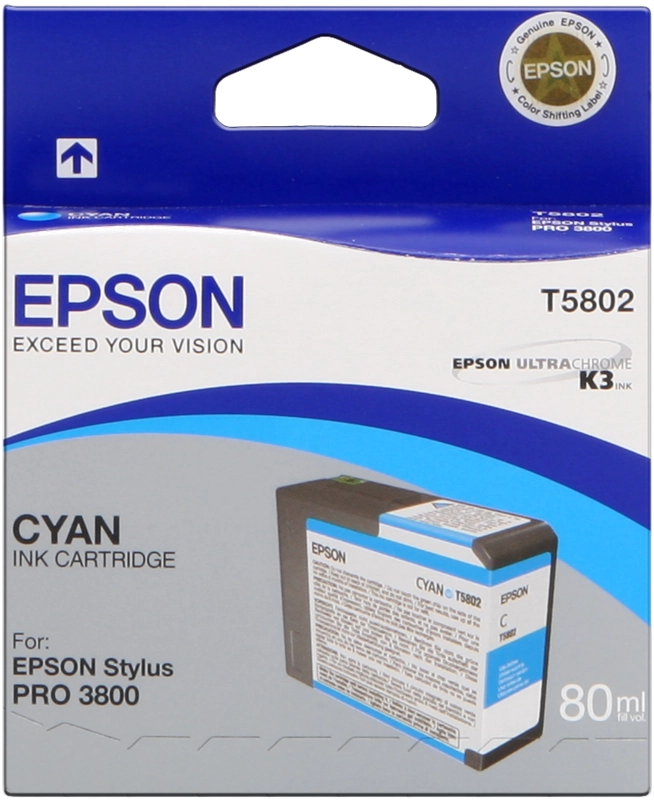 Original Epson T5802 Druckerpatrone Cyan C13T580200