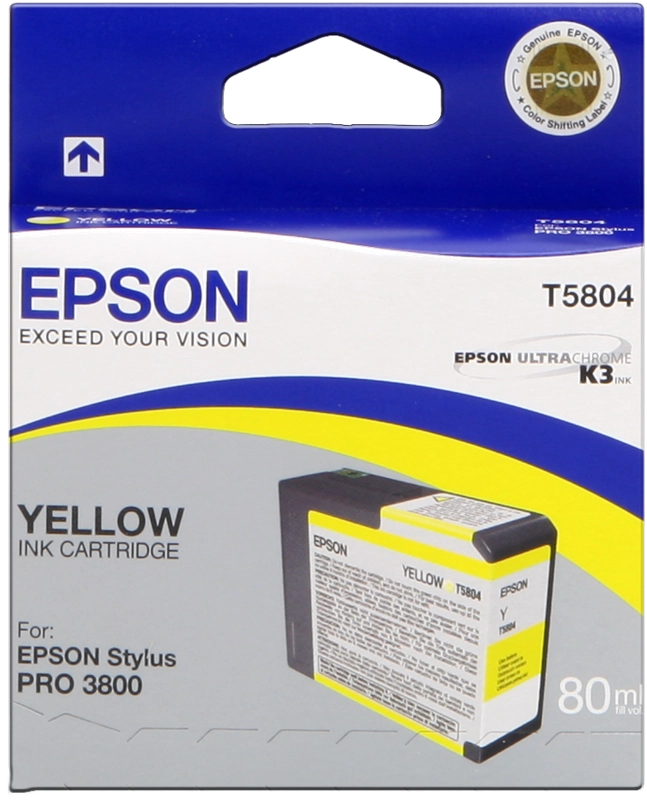 Original Epson T5804 Druckerpatrone Gelb C13T580400