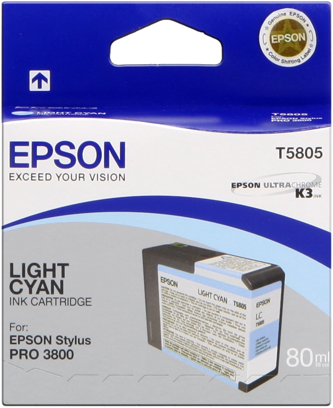 Original Epson T5805 Druckerpatrone Cyan (hell) C13T580500