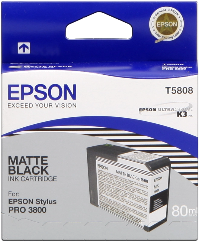 Original Epson T5808 Druckerpatrone Schwarz (Matt) C13T580800