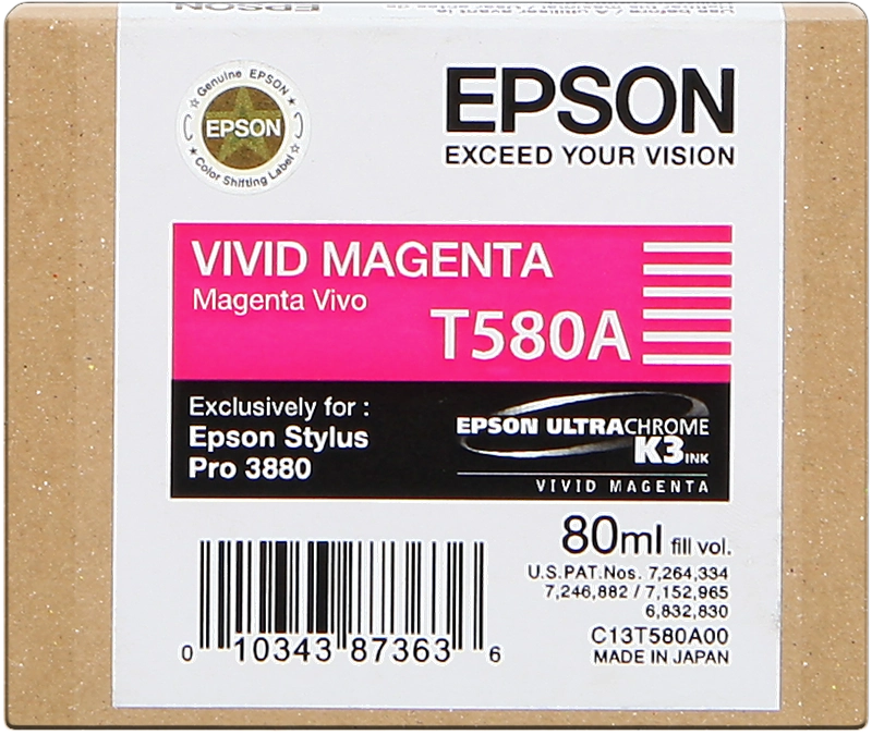 Original Epson T580A Druckerpatrone Magenta C13T580A00