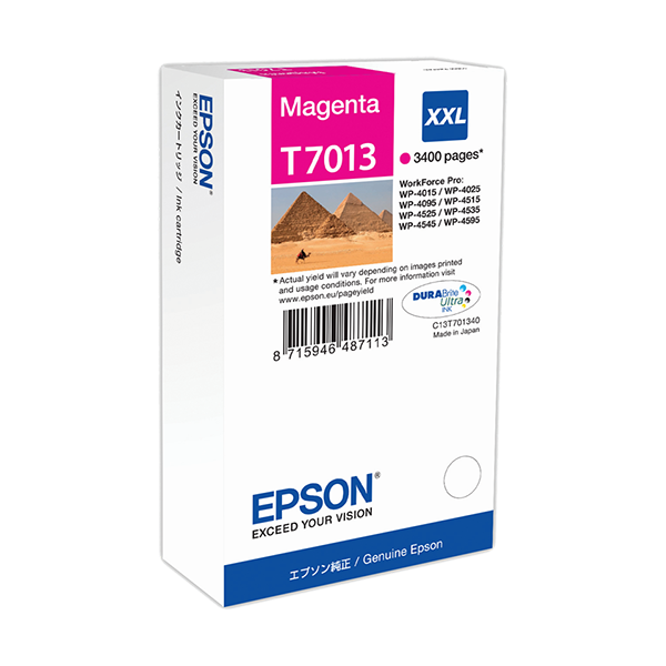 Original Epson T7013 (C13T70134010) Druckerpatrone Magenta XXL