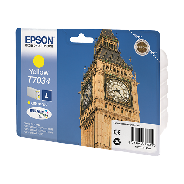 Original Epson T7034 (C13T70344010) Druckerpatrone Yellow