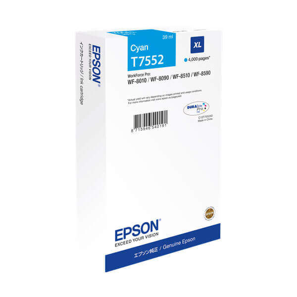 Original Epson (C13T755240) T7552 Tinte Cyan