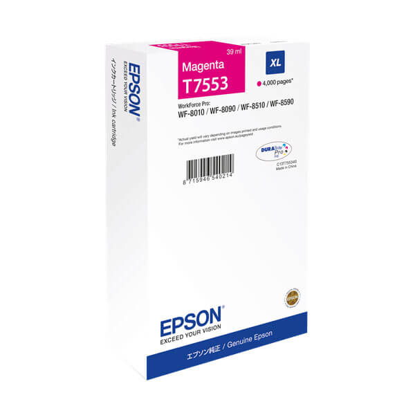 Original Epson (C13T755340) T7553 Tinte Magenta