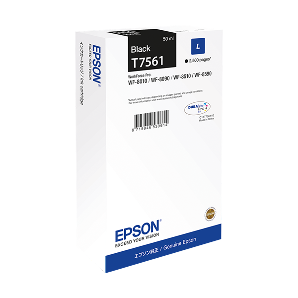 Original Epson T7561 (C13T756140) Druckerpatrone Schwarz