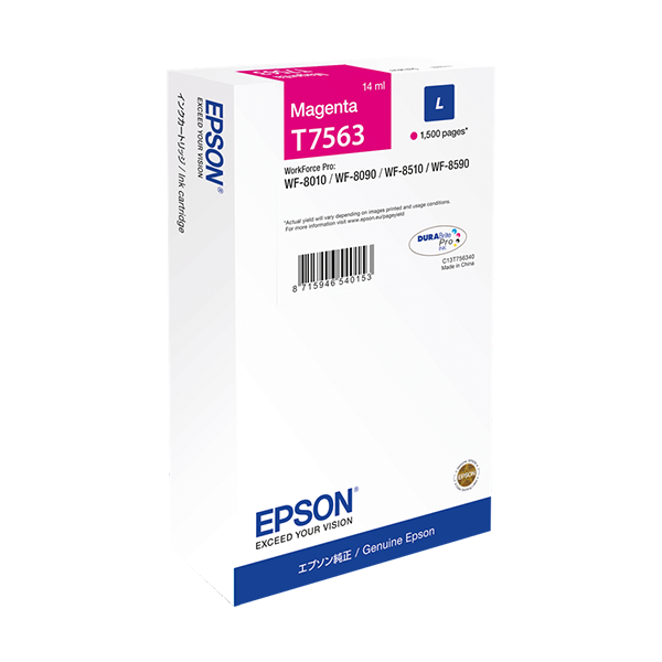 Original Epson T7563 (C13T756340) Druckerpatrone Magenta