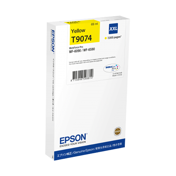 Original Epson T9074 (C13T907440) Druckerpatrone Yellow XXL