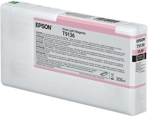 Original Epson T9136 (C13T913600) Light Magenta Tintenpatrone