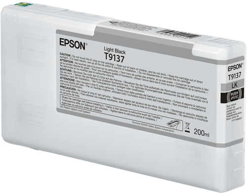 Original Epson T9137 (C13T913700) Light Schwarz Tintenpatrone