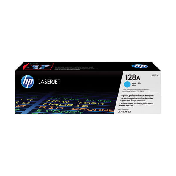 Original HP CE321A (128A) Toner Cyan