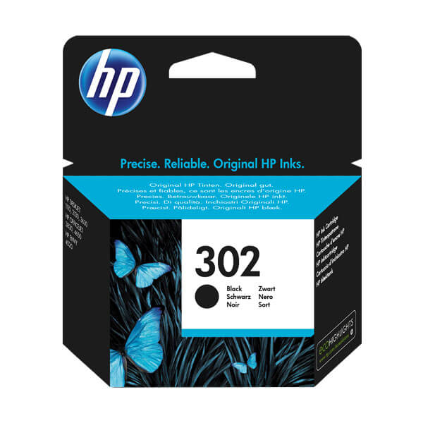 Original HP 302 (F6U66A) Tinte Black