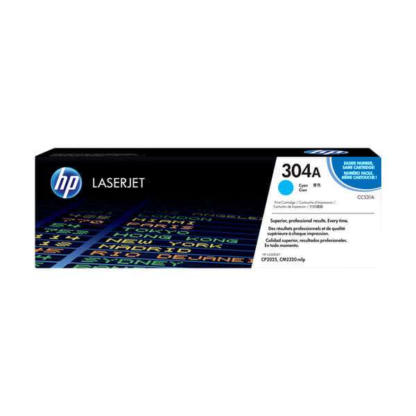 Original HP CC531A (304A) Toner Cyan