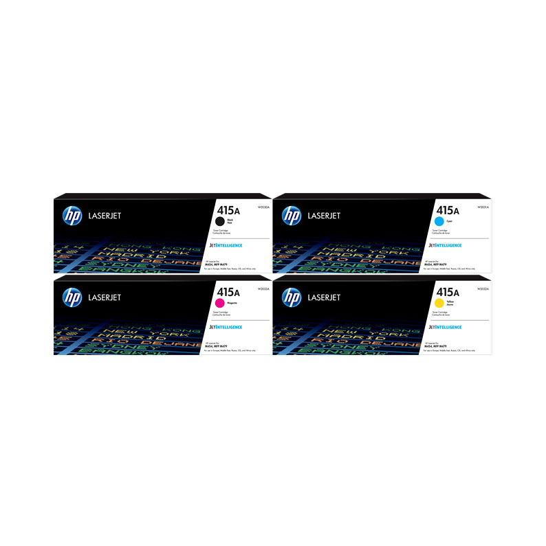 Original HP 415A Multipack Schwarz / Cyan / Magenta / Gelb