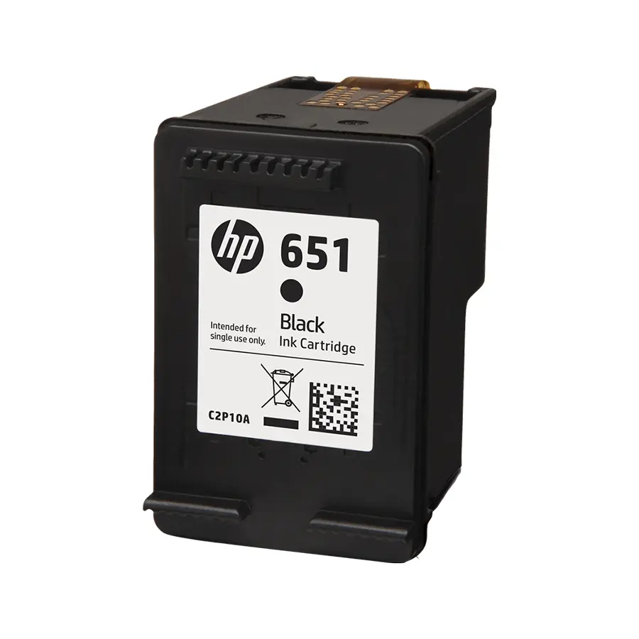 Original HP 651 Tintenpatrone Schwarz (C2P10AE)