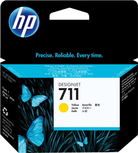 Original HP 711 Gelb Tintenpatrone (CZ132A)