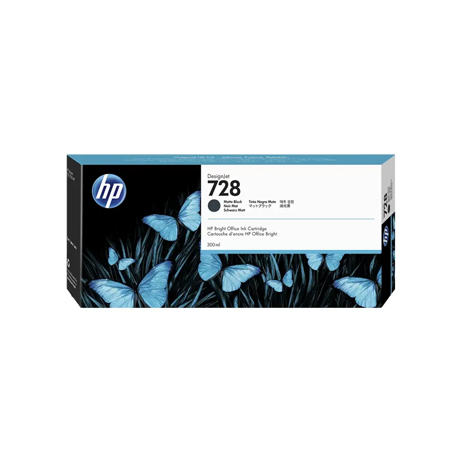 Original HP 728 Druckerpatrone Schwarz (F9J68A)