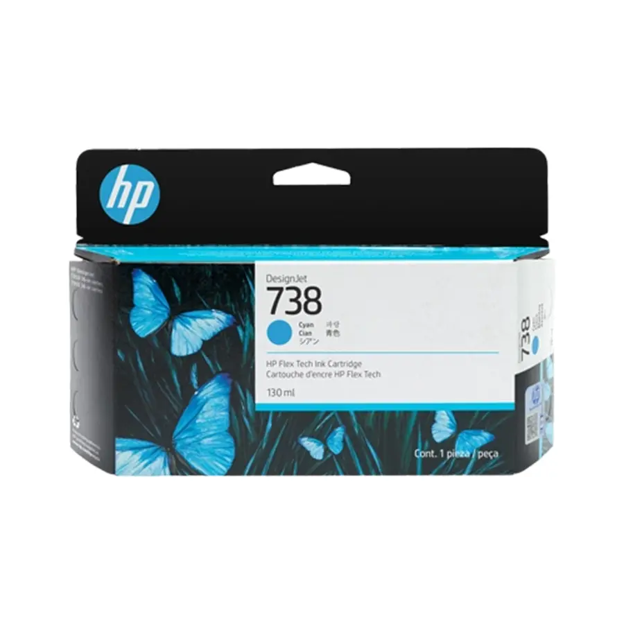 Original HP 738 Druckerpatrone Cyan (498N5A)