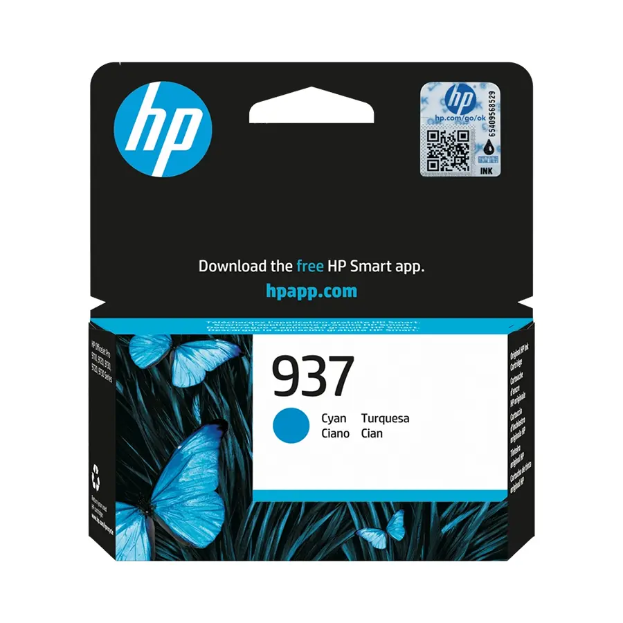 Original HP 937 Druckerpatrone Cyan (4S6W2NE)