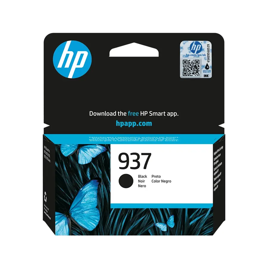 Original HP 937 Druckerpatrone Schwarz (4S6W5NE)