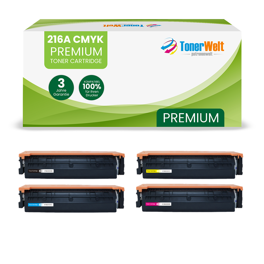 Alternativ zu HP 216A (W2410A) Toner Spar-Set 4 Stk.(mit Chip)