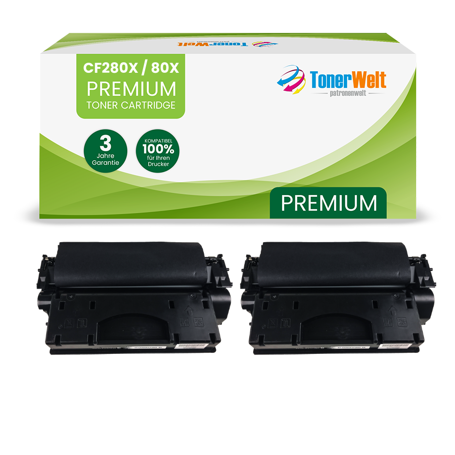 Alternativ zu HP CF280X / 80X Toner Black Spar-Set (2 Stk.)