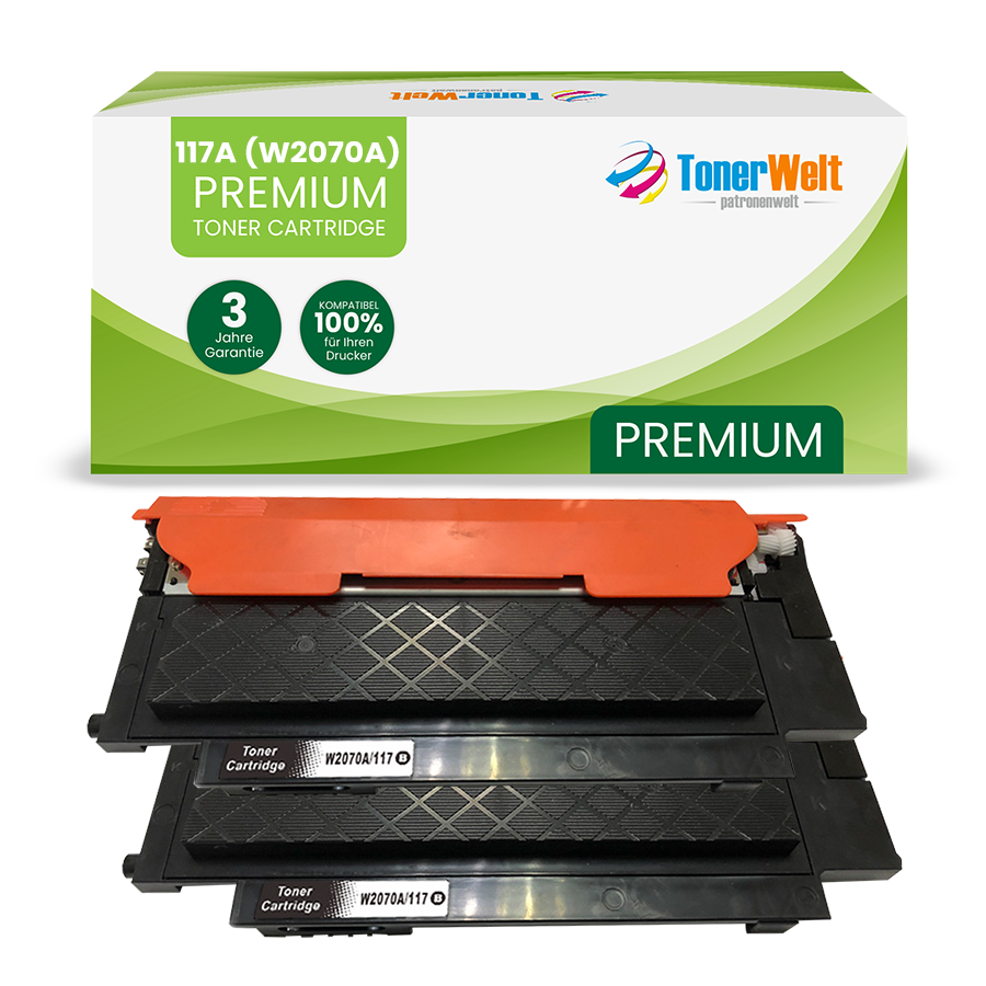 Alternativ zu HP 117A (W2070A) Toner Schwarz 2 Stk