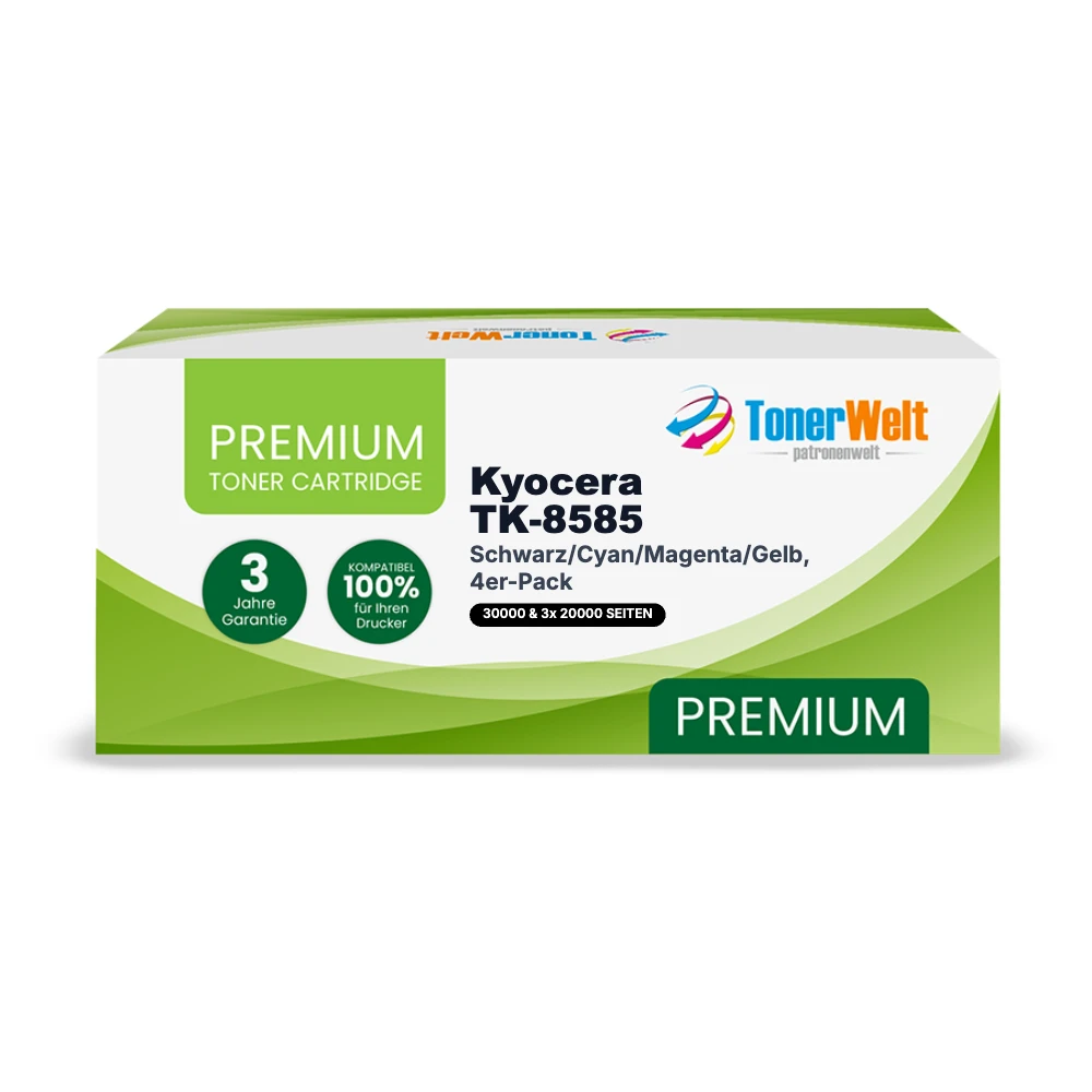 Kompatibel zu Kyocera TK-8585 Toner Schwarz/Cyan/Magenta/Gelb, 4er-Pack