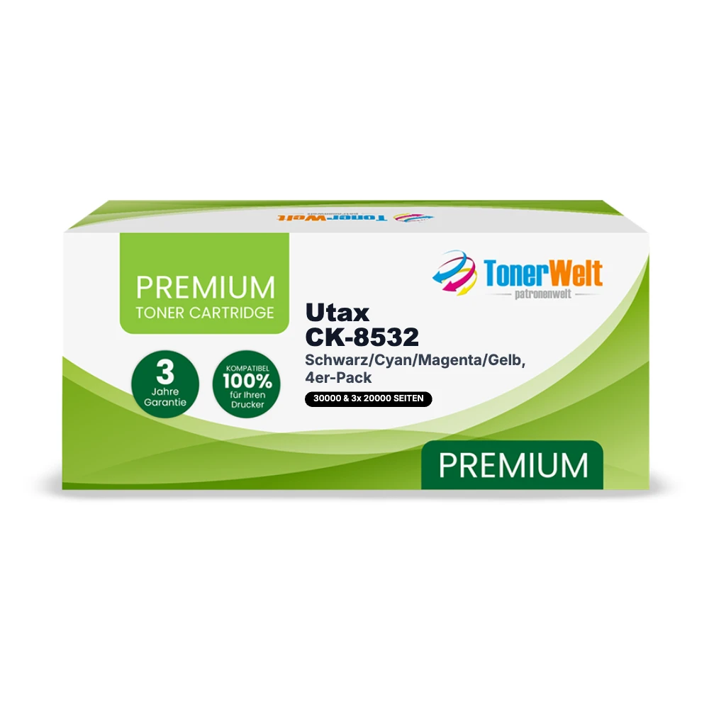 Kompatibel zu Utax CK-8532 Toner Schwarz/Cyan/Magenta/Gelb, 4er-Pack