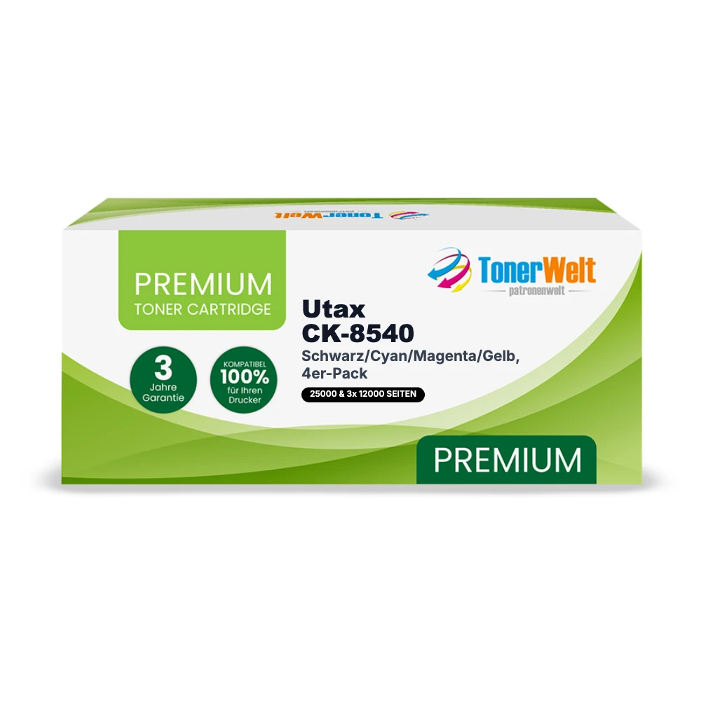 Kompatibel zu Utax CK-8540 Toner Schwarz/Cyan/Magenta/Gelb, 4er-Pack