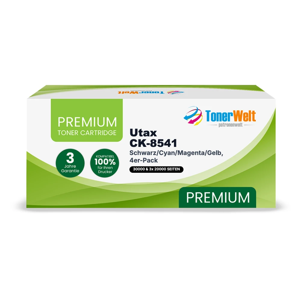 Kompatibel zu Utax CK-8541 Toner Schwarz/Cyan/Magenta/Gelb, 4er-Pack