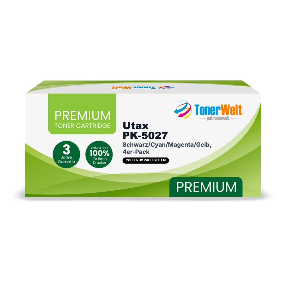 Kompatibel zu Utax PK-5027 Toner Schwarz/Cyan/Magenta/Gelb, 4er-Pack