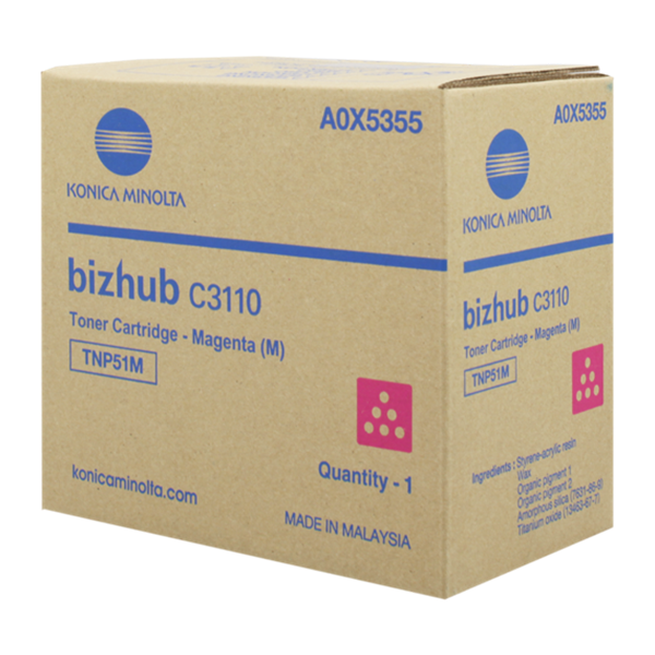 Original Konica Minolta A0X5355 (TNP51M) Toner Magenta