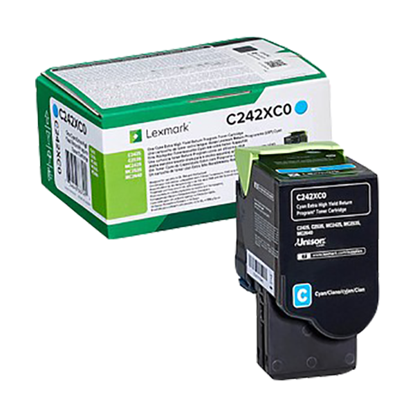 Original Lexmark C242XC0 Toner Cyan