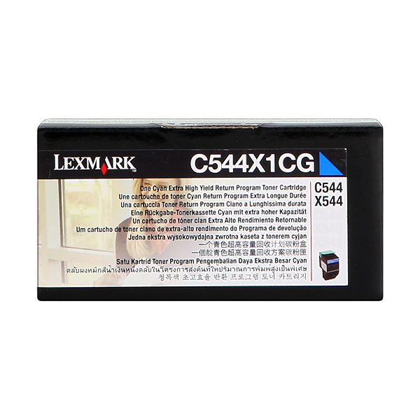 Original Lexmark C544X1CG Toner Cyan