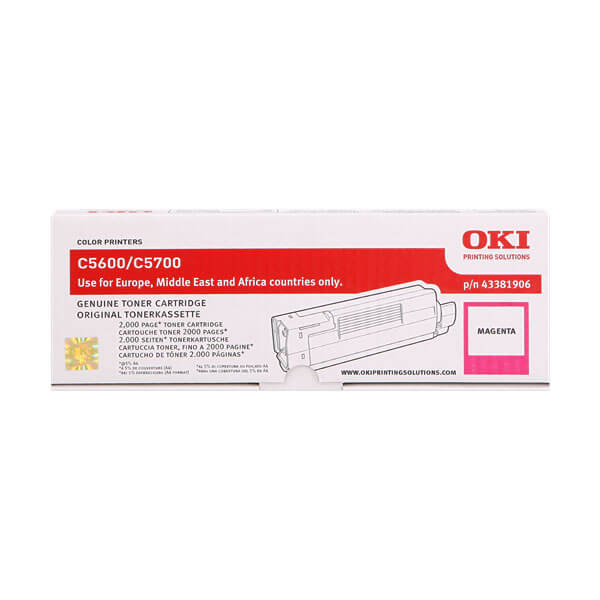 Original OKI (43381906) für OKI-C5600 / C5700 Toner Magenta