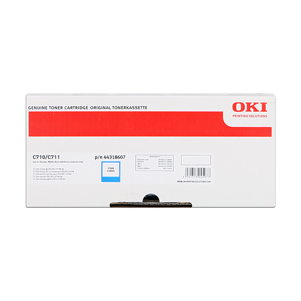 Original OKI 44318607 Toner Cyan