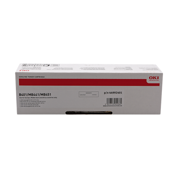 Original OKI 44992401 Toner Schwarz