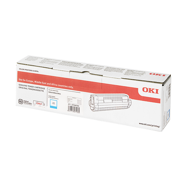 Original OKI 47095703 Toner Cyan