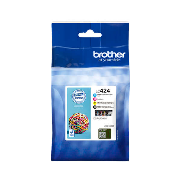 Original Brother LC-424 Multipack Schwarz / Cyan / Magenta / Gelb