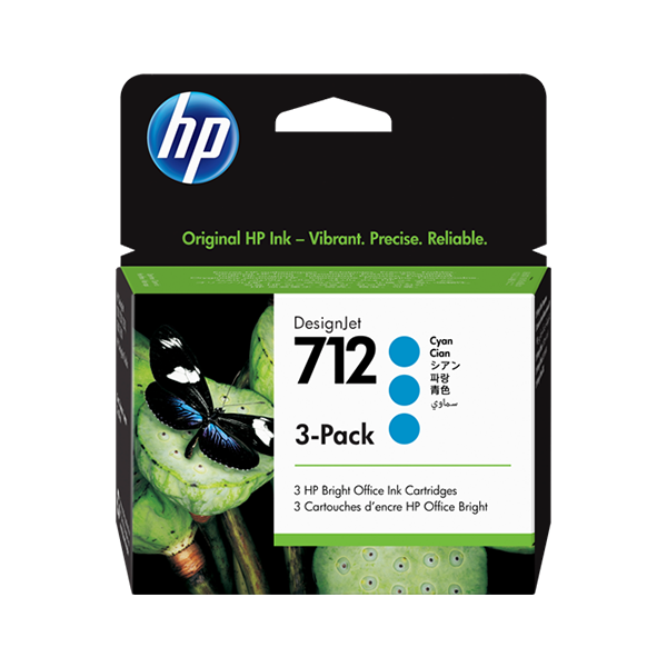 Original HP 712 (3ED77A) Multipack Cyan