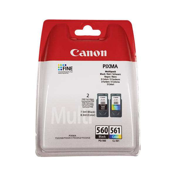 Original Canon PG-560 + CL-561 (3713C006) Multipack Schwarz / Color