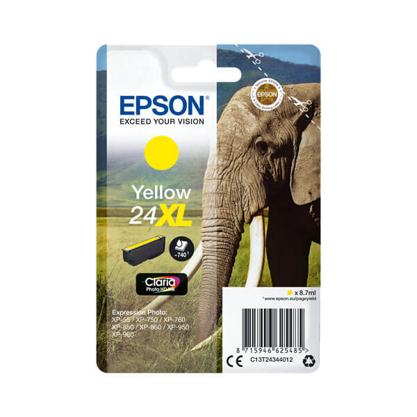 Original Epson (C13T24344012) T2434 / 24XL Tinte Yellow