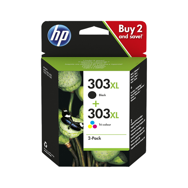 Original HP 303XL Druckerpatronen Schwarz & Color Spar-Set