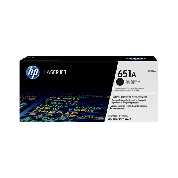 Original HP 651A (CE340A) Toner Schwarz